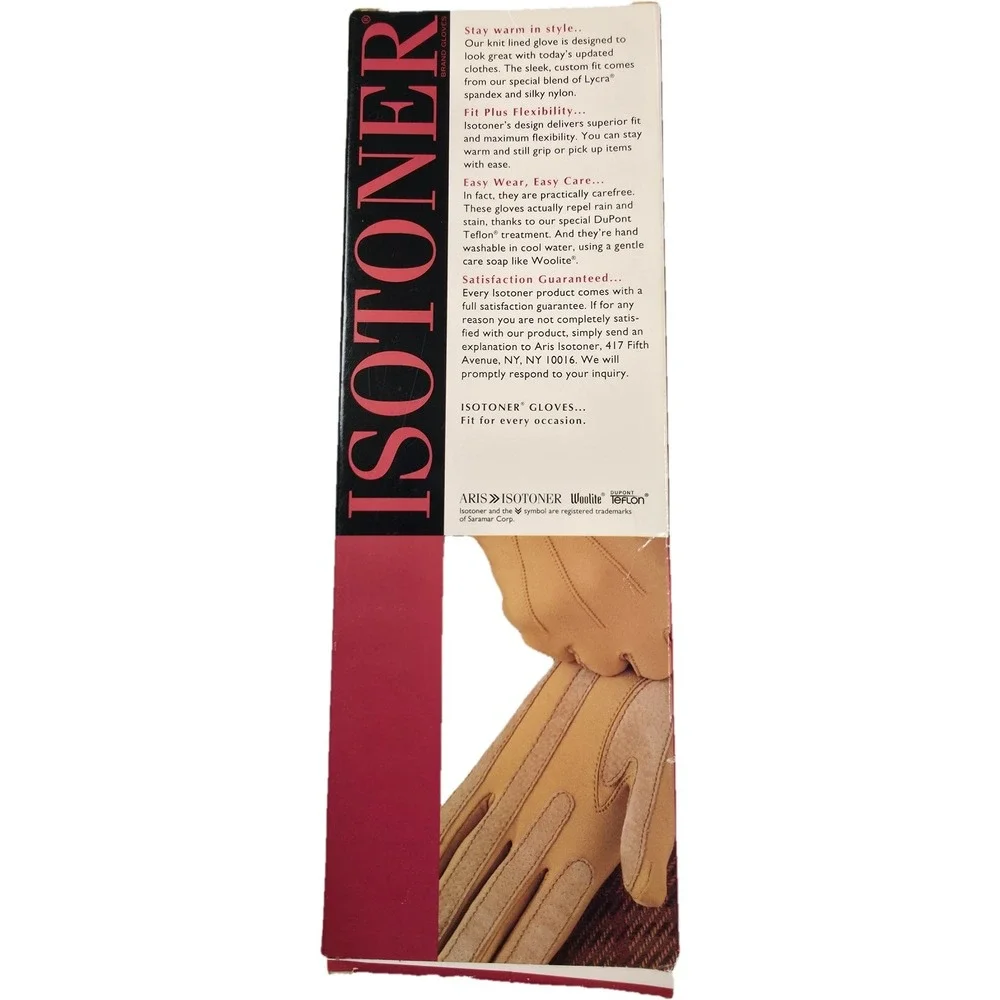 Isotoner Classic Gloves Women One Size Navy Blue Knit Lined New